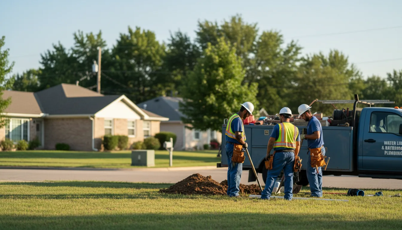 Residential water line and bathroom plumbing service in Parmelee, SD